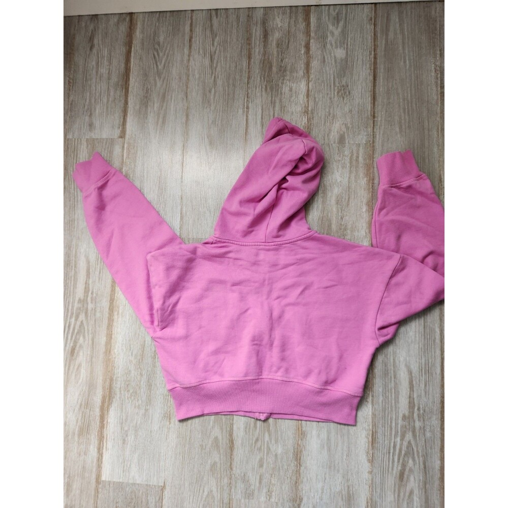 Pacsun Purple Cropped Zip Up Hoodie Drop Shoulder Fleece Sweatshirt Sz M GUC - Picture 8 of 8